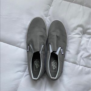 Vans grey slip-ons